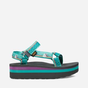 Teva Universal Damen Plateau Sandalen HellGrün (Österreich)